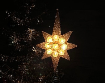 Vintage Star Christmas Tree Topper, Star of Bethlehem, North Star, Christmas Star