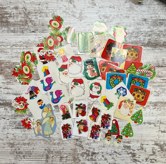 Stunning Red Cardinal Christmas Favors Scrapbook Stickers Envelope...