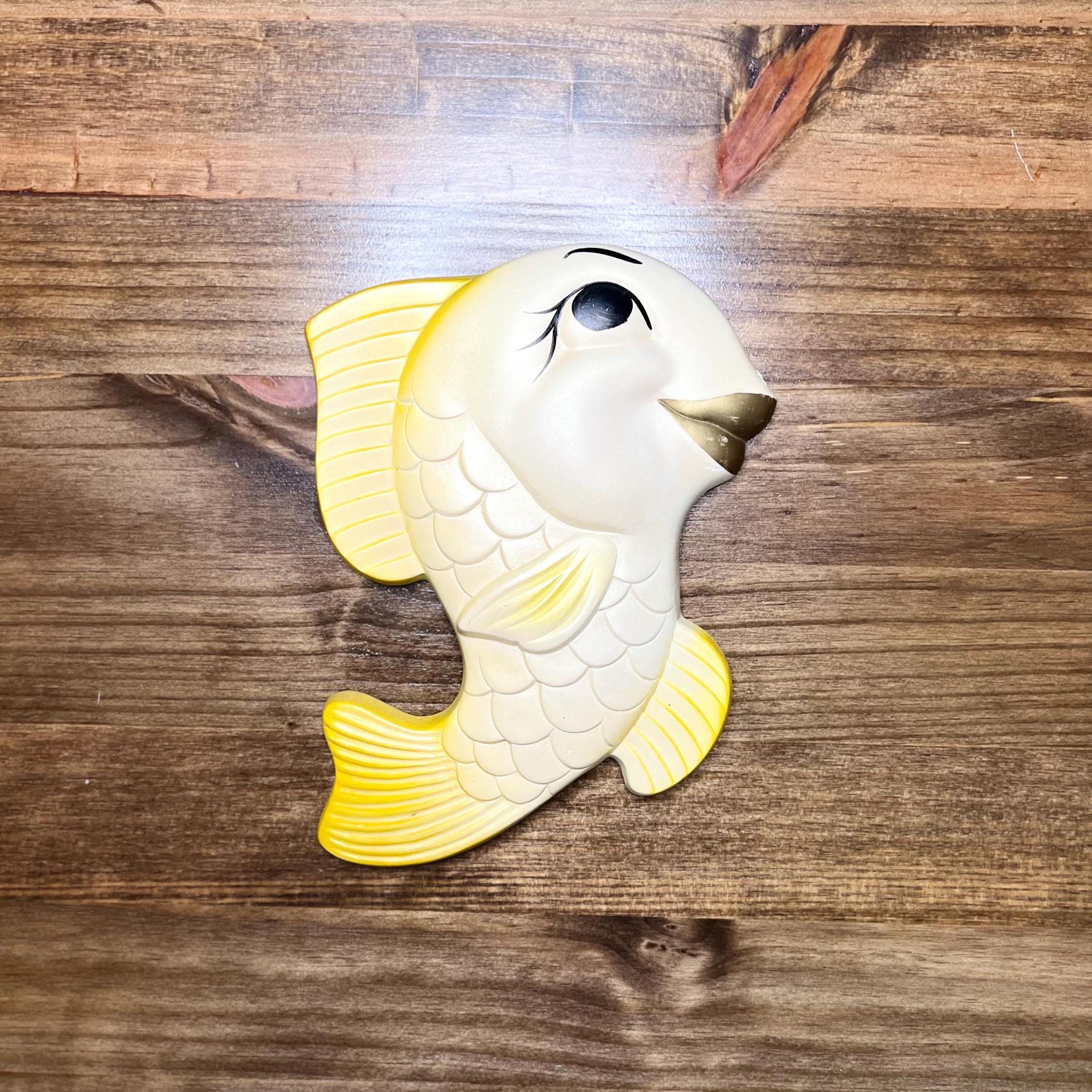 Vintage Miller Studios Chalkware Tropical Fish, MCM Bathroom, Wall Décor