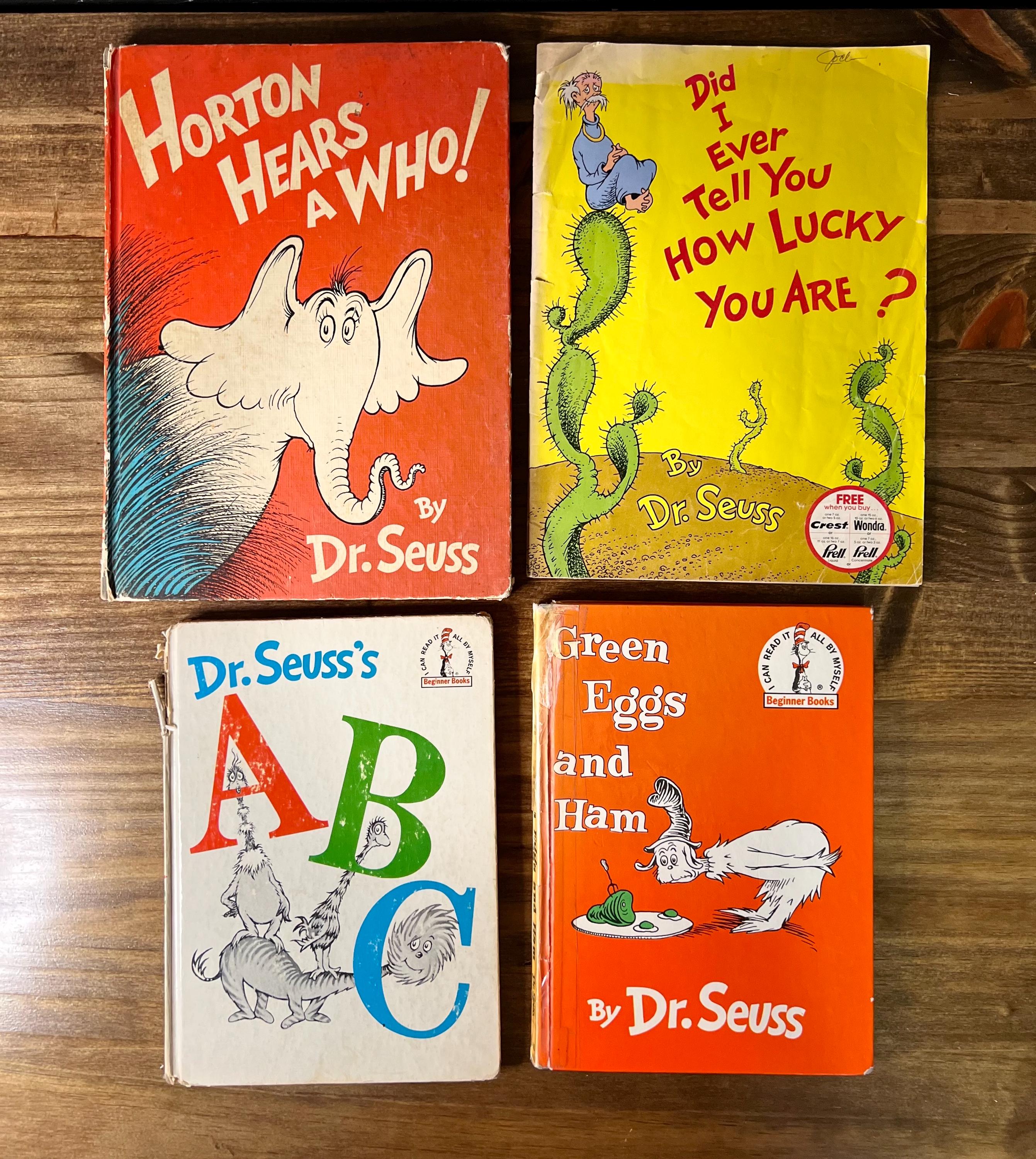 Vintage Dr Seuss Books, Horton Hears a Who, First Edition, Green