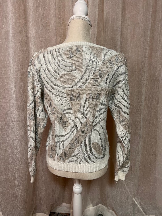 1980's sweater, Abstract, Holiday, Formal, Cristi… - image 4