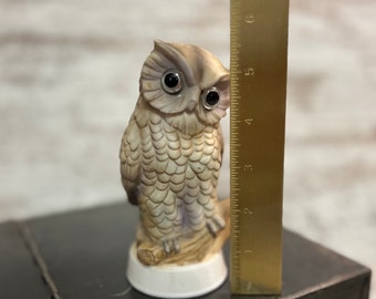 ヴィンテージ フクロウの置物、ガラスの目、素焼き - Etsy 日本