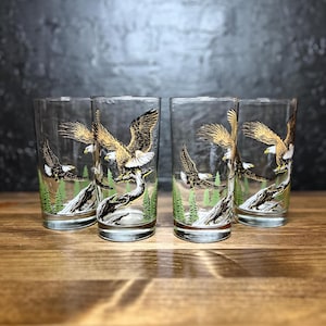 Vintage Eagle Beverage Glasses, Libbey Glass, Water Glasses, Juice, Cocktails