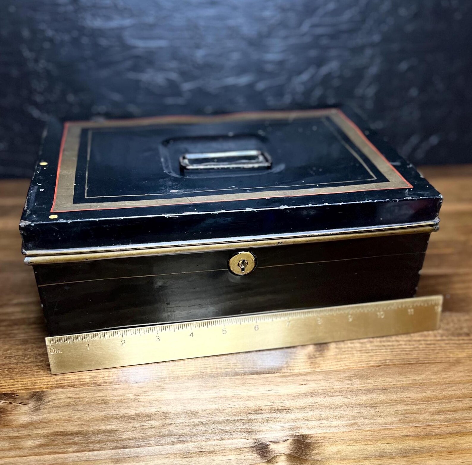 Vintage Cash Box, Black Metal Storage, Industrial, Office Supplies ...