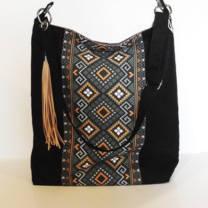 Borsa hobo grande in stile etnico e boho