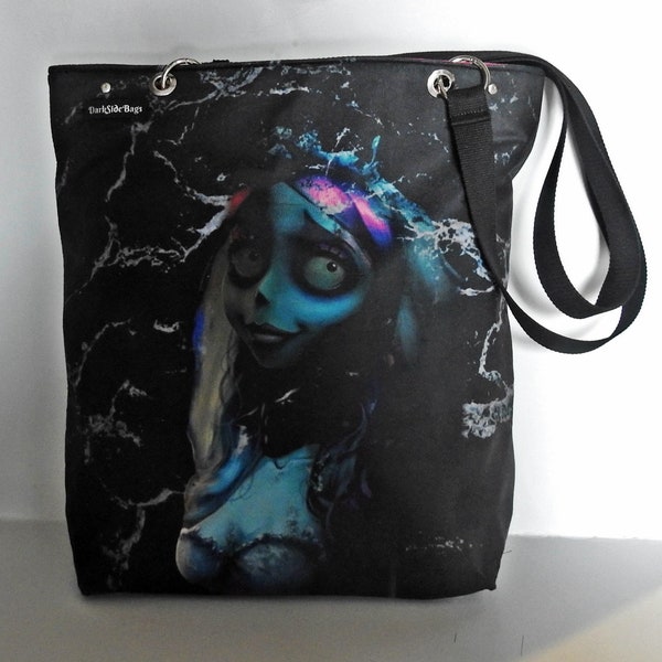 Grand sac cabas gothique Tim Burton Corpse Bride