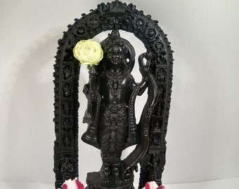 Ram Lalla Idol aus Sandstein-Marmorstaub, Lord Ram Ji Idol - Ayodhya Ram Ji Idol (7 Zoll Höhe)