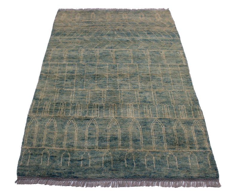 4x6 Ft Handmade Moroccan Rug, Soft Modern Moroccan Rug for Living Room ...