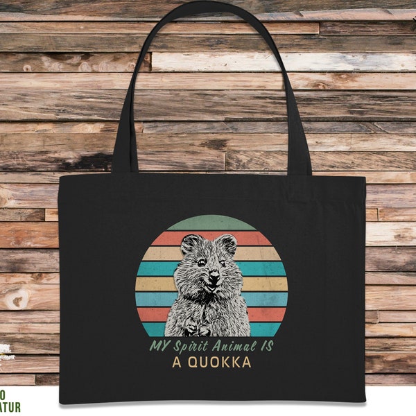 Bag "Spirit Quokka" | BIO Tote-Bag | With floor - Robust & spacious - Animal print - Gift idea - Vegan