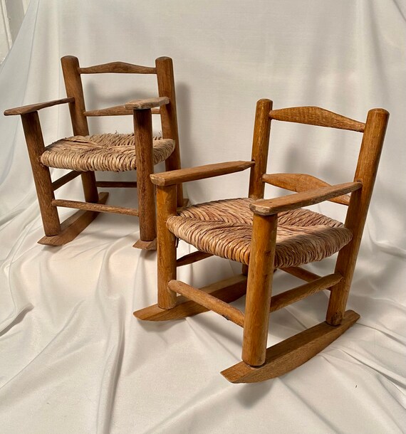 Vintage Miniature Rocking Chairs Decorative Plant Stand Etsy