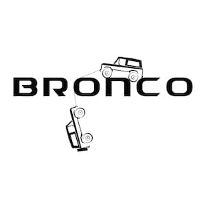 Ford Bronco, Off Road, Black and White Digital File