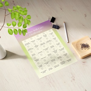 Checklist zelfzorguitdaging 30 dagen, zelfzorgdoelen, zelfzorgplanner, zelfzorgkalender, motivatieplanner afbeelding 2