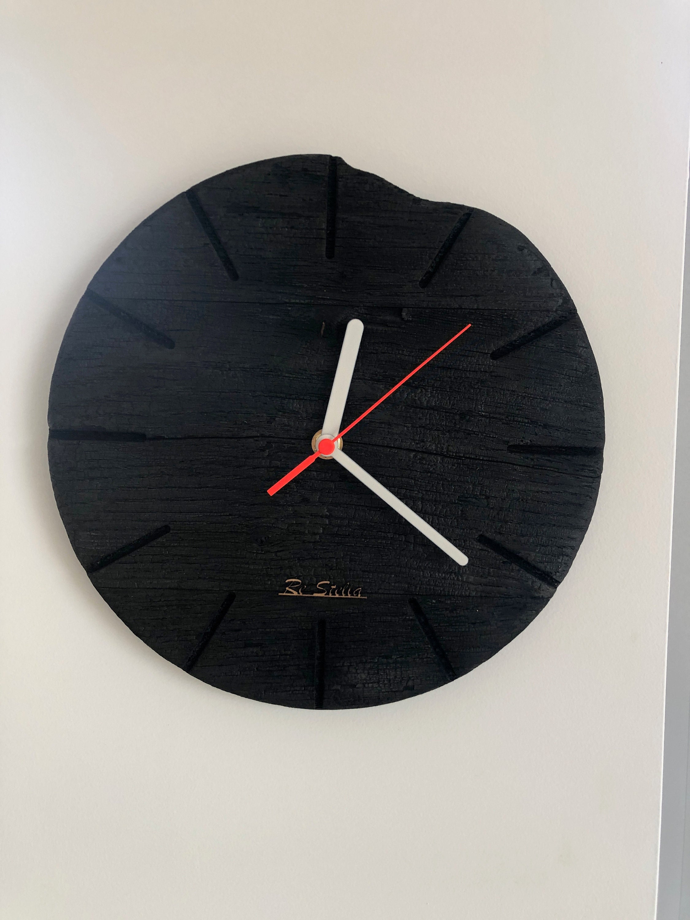 Horloge Bois Brulé