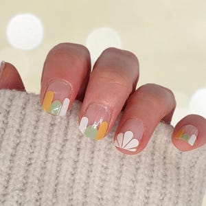 French Tips Floral Nail Stickers Nail Wraps Nail Art Stickers Nail Decals Nail Polish Strips Nail Strips Cools Nail Supplies Gift for Her