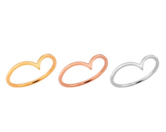 Dreieck Goldring, Minimalistischer stapelbarer Ring