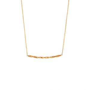 Braided Necklace,Twisted Necklace 9K 14K 18K Solid Gold,Minimalist Wedding Necklace.