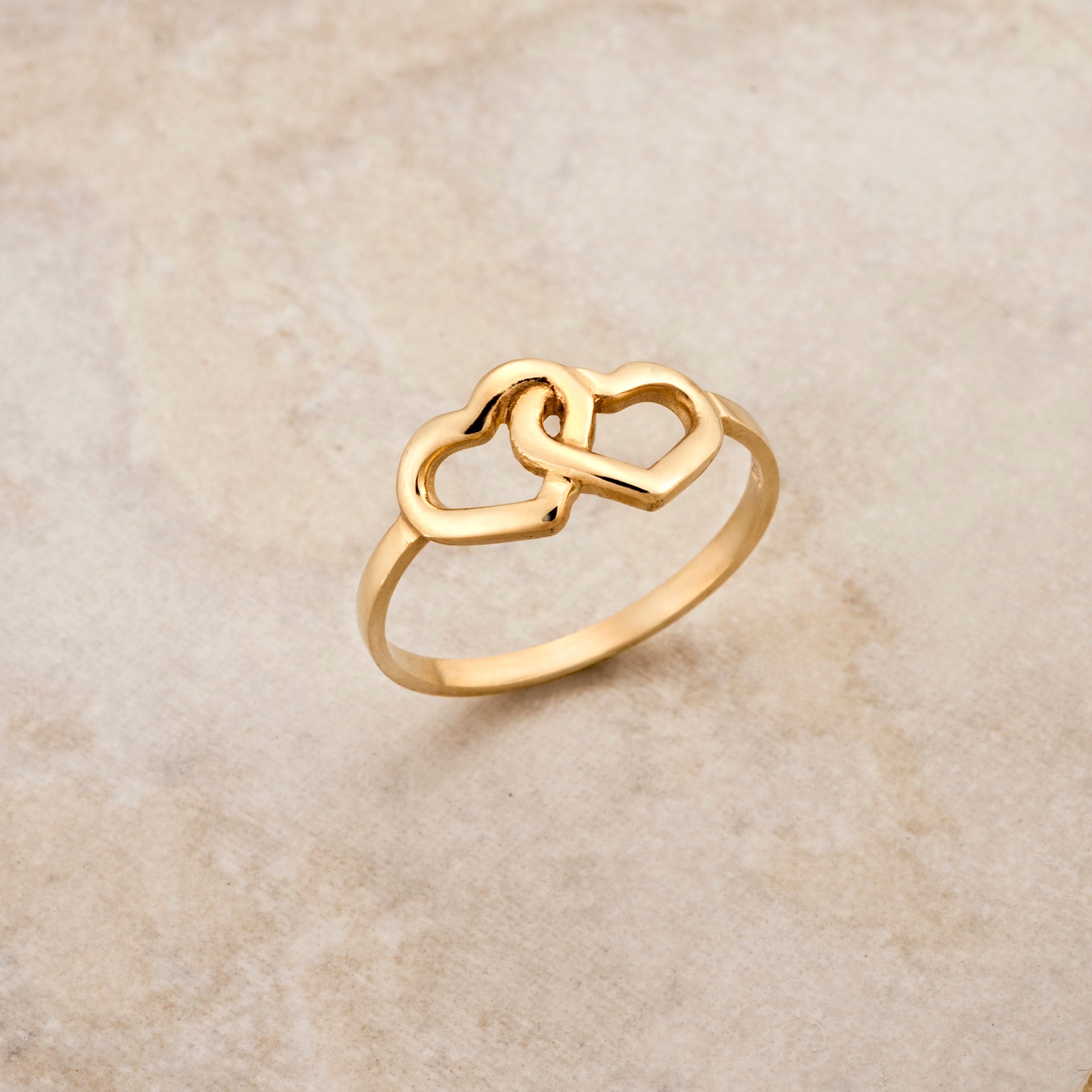 Diamond Double Heart Ring