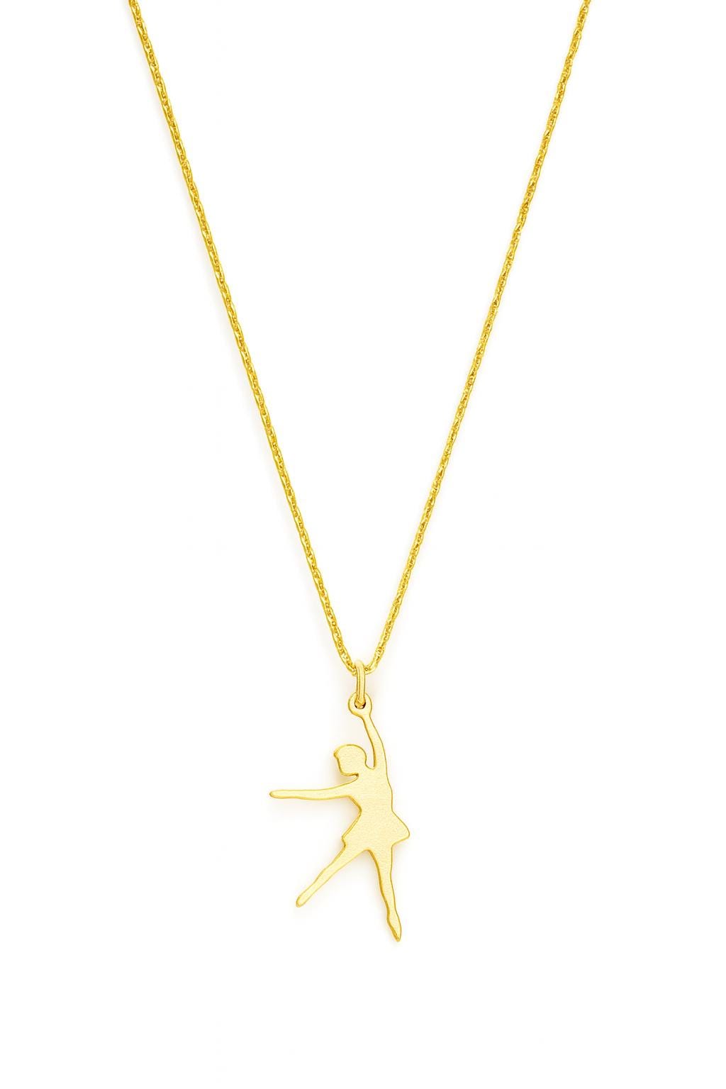 kkjoy Collana di Ballerina in Acciaio Inox Ciondolo Balletto Ballerina Gioielli Recital per Donne Amanti della Danza (Stile 1, Argento