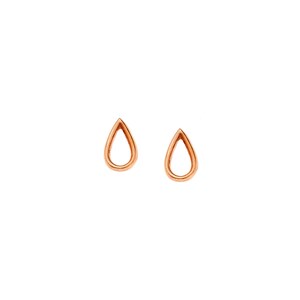 Teardrop Solid Gold 14K Earrings,Everyday Minimalist Geometric Jewelry,Stackable Delicate Earrings.