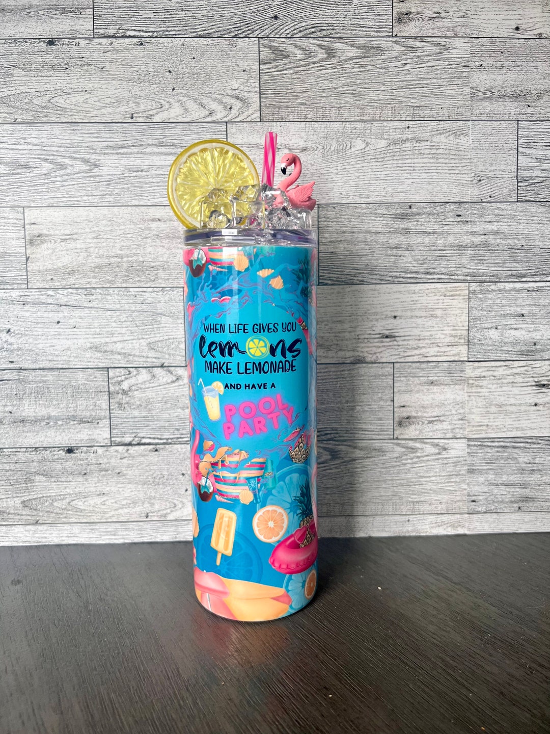When Life Gives You Lemons Lemonade / Pool Party / Flamingo Etsy