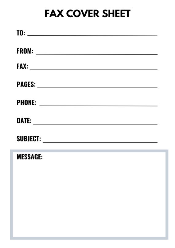 printable fax cover sheet fax template sheet ms word etsy