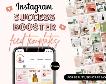 Instagram Feed Post Template, Beautiful Design for for Cosmetics, Beauty and Skincare Brands