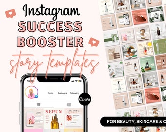 Instagram Story Post Template, Beautiful Design, Instagram Story for Cosmetics, Beauty and Skincare Brands