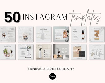 Instagram Template, Instagram Post Template, Instagram Post, Cosmetics, Instagram post bundle, Beauty, Skincare Products, Mockup