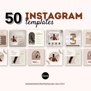 Plantilla de Instagram, Plantilla de publicación de Instagram, Publicación de Instagram, Cosméticos, Paquete de publicaciones de Instagram, Belleza, Productos para el cuidado de la piel, Maqueta