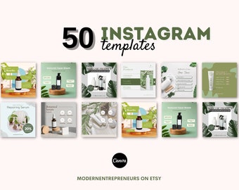 Instagram Template, Instagram Post Template, Instagram Post, Cosmetics, Instagram post bundle, Beauty, Skincare Products, Mockup