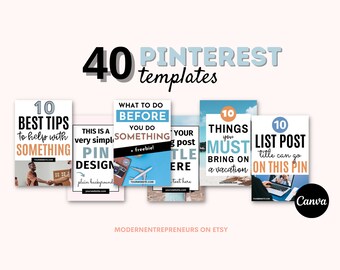 Pinterest Pins, Pinterest Templates Canva, Pinterest Pin Templates, Pinterest for bloggers, Easy, Customizable, Digital, Template