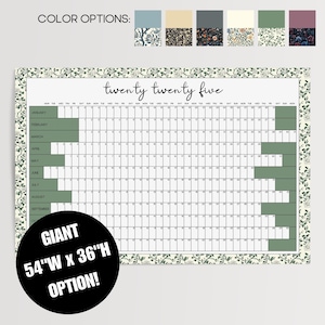 Academic Wall Calendar 2025-2026 - Large School Year Planner - Giant Horizontal Calendar Poster - 36x54 Classroom Wall Organizer