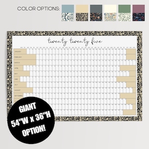 Academic Wall Calendar 2025-2026 - Large School Year Planner - Giant Horizontal Calendar Poster - 36x54 Classroom Wall Organizer
