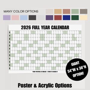 Annual Wall Calendar: Family and Fitness Planning (Multiple Sizes)
