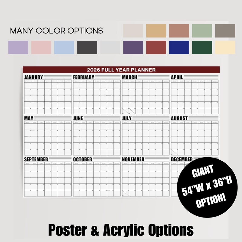 Extra Large Desk Calendars - Etsy