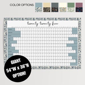 Academic Wall Calendar 2025-2026 - Large School Year Planner - Giant Horizontal Calendar Poster - 36x54 Classroom Wall Organizer