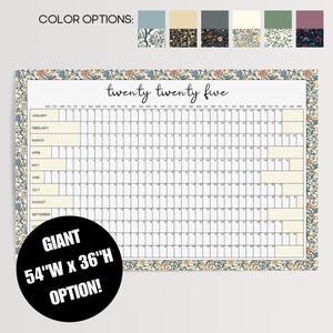 Academic Wall Calendar 2025-2026 - Large School Year Planner - Giant Horizontal Calendar Poster - 36x54 Classroom Wall Organizer