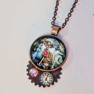 Steampunk Cat Necklace