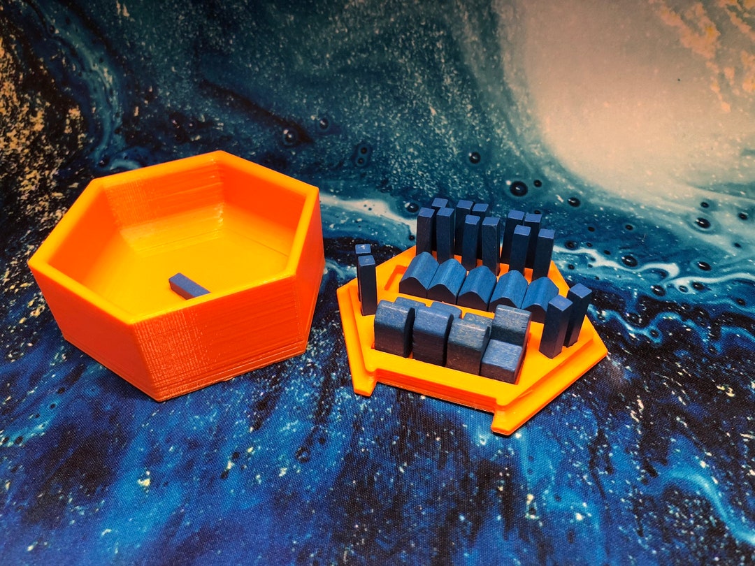 3d Printed Catan Board Game Player Pieces Box Organizer With Closing