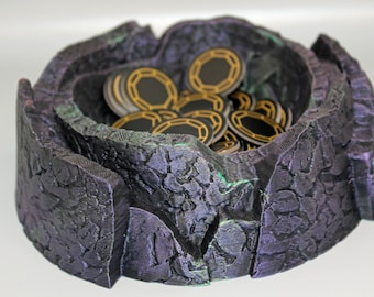 Villainous Power Token Stone Bowl Cauldron upgrade 3d Print with paint