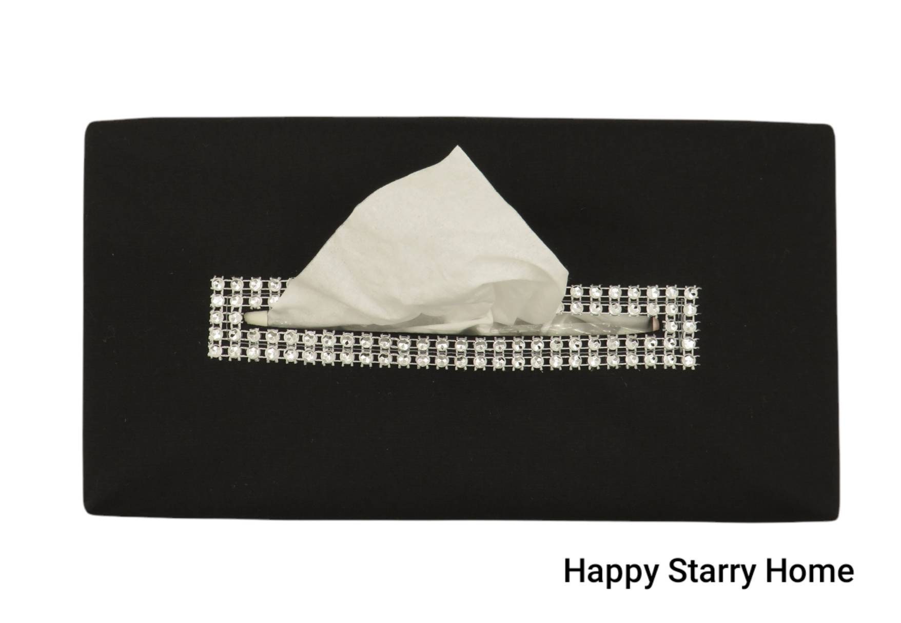 Luxury Tissue Box Cover / Black Tissue Box Cover /rectangle, Fabric