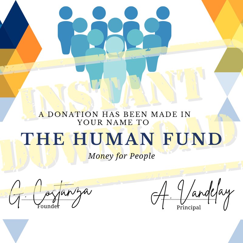 Human Fund Card Etsy