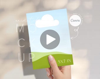 5x7 Animated Card Video Mockup for Canva