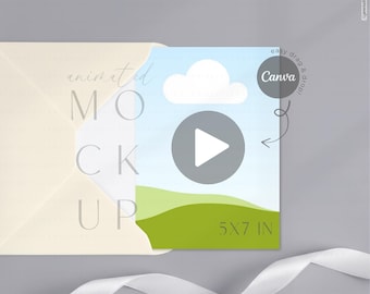13x18 Animiertes Briefpapier Mockup Canva Video