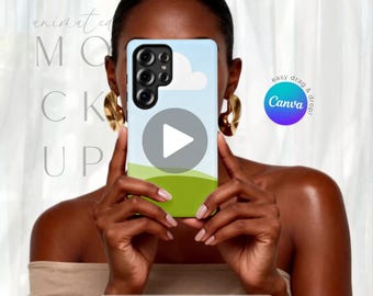 Samsung S25 Ultra Tough Case Video Mockup Leinwand