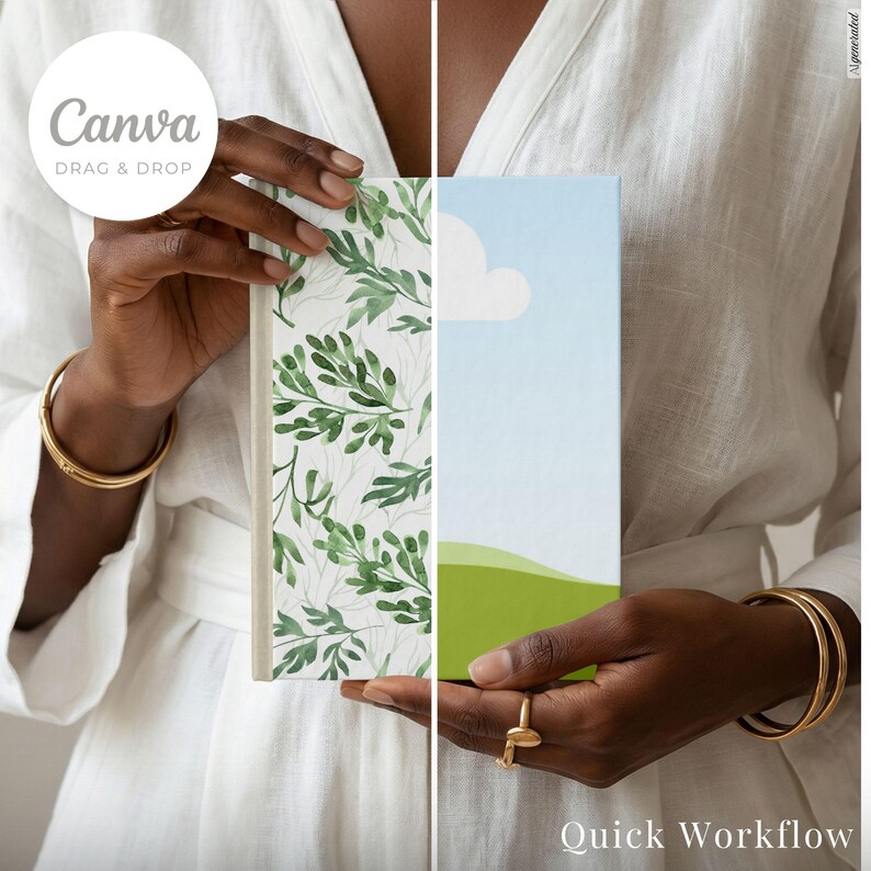 Printify Hardcover Journal Mockup Canva PSD image 4