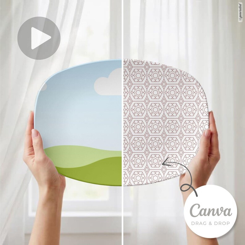 Maqueta de vídeo de plato DecoPlate para Canva imagen 2