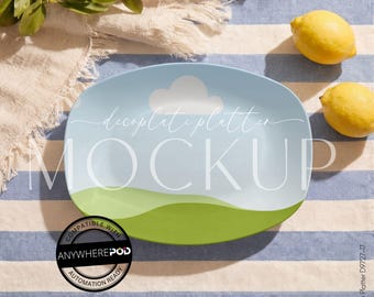 DecoPlate Platter (D9727) Mockup for Canva (Drag & Drop), Photoshop, Photopea, Affinity - compatible with AnywherePOD