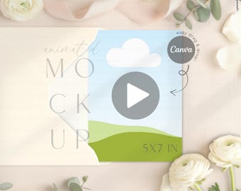 13x18 Animierte Karte Mockup Canva Video
