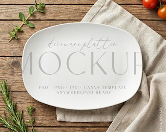 DecoPlate Platter (D9727) Mockup for Photoshop, Photopea, Affinity, Canva (Drag & Drop) - compatible with AnywherePOD